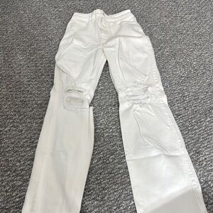 Hollister White dad jeans